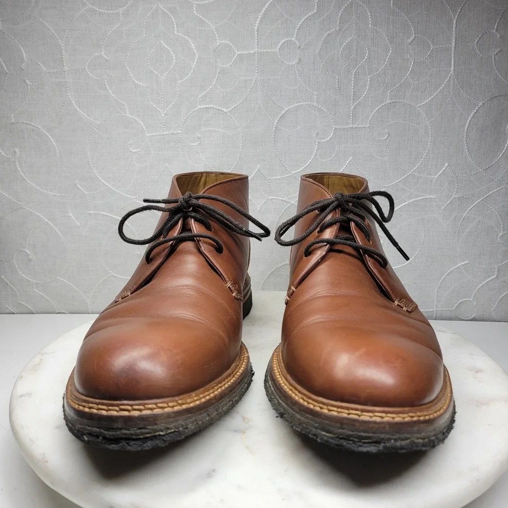 Johnston & Murphy Calder Leather Chukka Boots Mens 10.5 Brown Preppy Casual